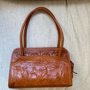 Vintage  Mexican leather shoulder bag